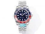 C Factory Top Grade Replica Rolex GMT-Master II Watch Navy Blue Face Blue Red Ceramic Bezel 